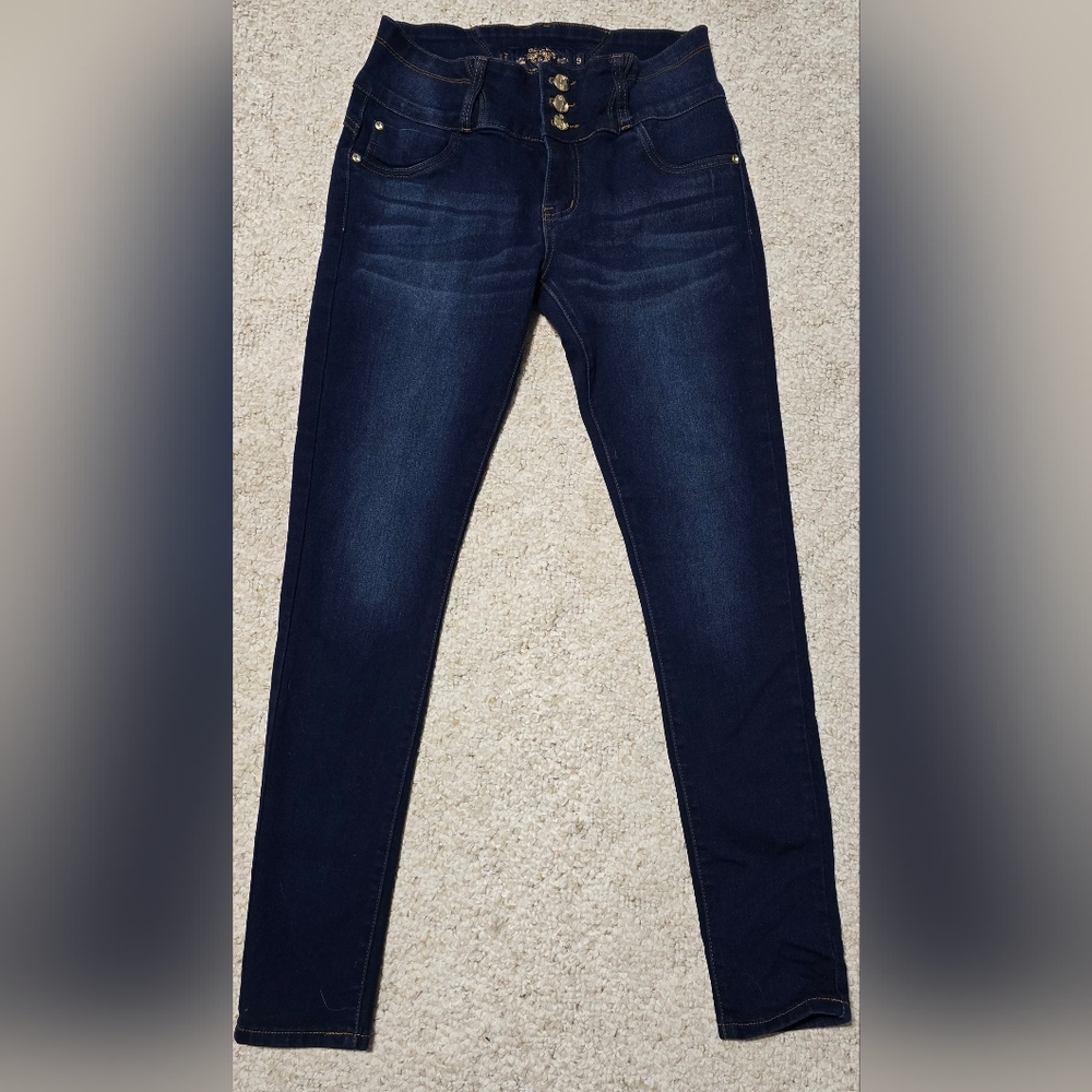 Bella Jeans Size 9 Jeggings Style Jeans Stretchy Blue Denim